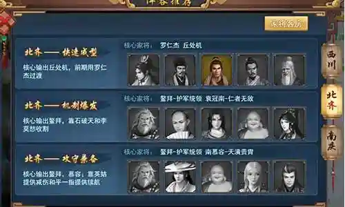 寻侠客阵容搭配原则插图