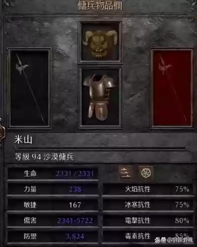 佣兵装备暗黑2_1插图1