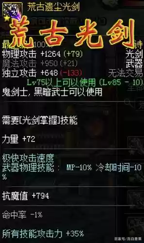dnf荒古装备属性_1插图