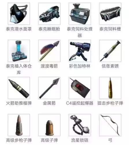 方舟生存进化武器分类，方舟生存进化武器分类大全插图
