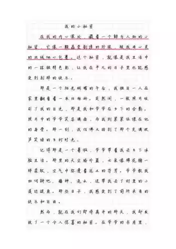 我的小秘书游戏攻略，我的小秘密作文300字优秀作文插图