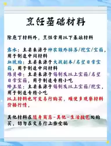 剑网3烹饪怎么升级攻略，剑网3烹饪怎么升级攻略图插图
