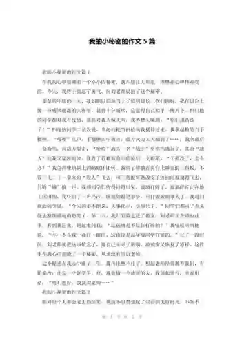 我的小秘书游戏攻略，我的小秘密作文300字优秀作文插图1